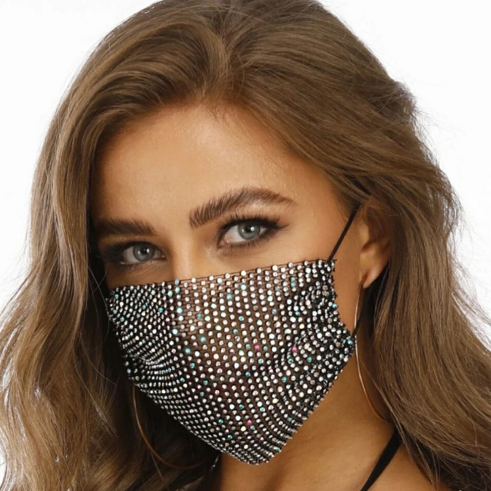 Rhinestone bling bling face mask/face covering